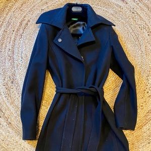 BENETTON Wool black coat - size 6